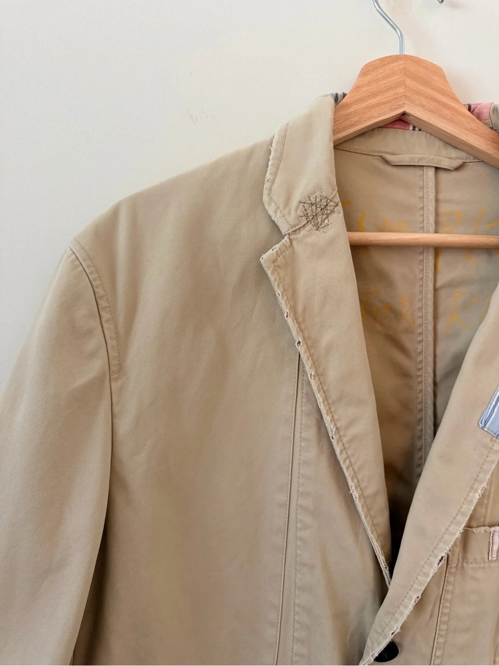 Rare Vintage Polo Ralph Lauren SAMPLE Patchwork Blazer Mens L 1990s Americana